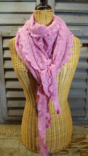 Invero Dreiecktuch Susi Azalea, reine Merinowolle